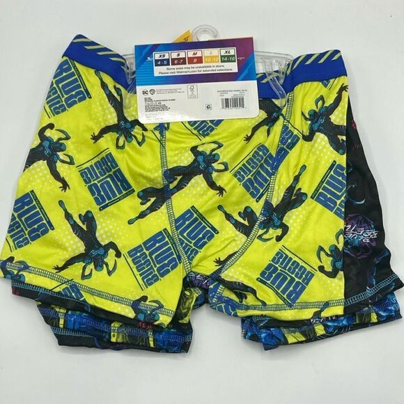 Blue Beetle All Over Print Boxer Briefs Underwear 2, 4-Packs Size L (10-12) - Picture 3 of 4
